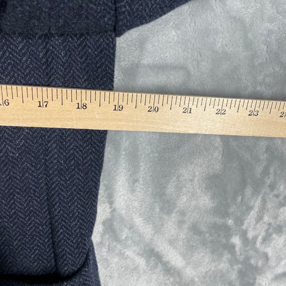 Banana Republic Mens 38S Blazer Navy Blue Herringbone Mario Bellucci Wool Slim - Picture 13 of 14